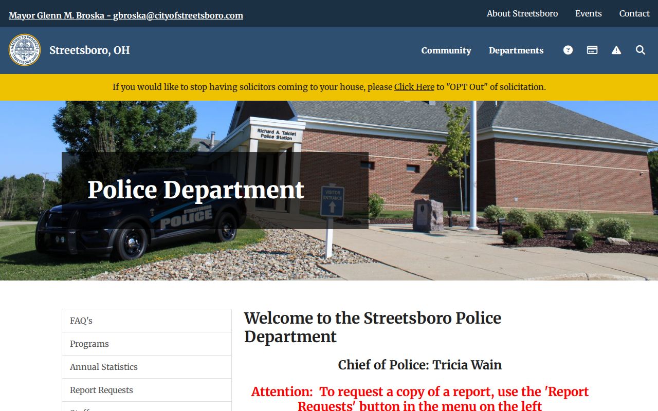 Portage County Streetsboro court docket police context
